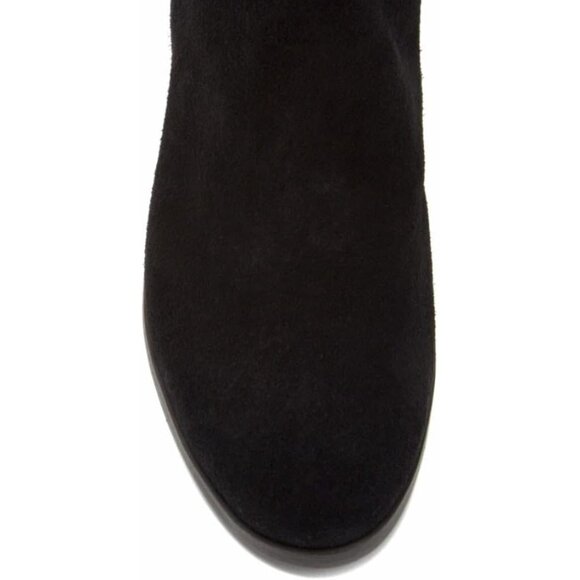 Women's Black Above the Knee Pointed Toe Low Heel Calypso Winter Long Boot - Picture 4 of 5